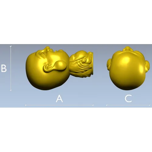 Будда с большой головой - 3D модель STL для ЧПУ