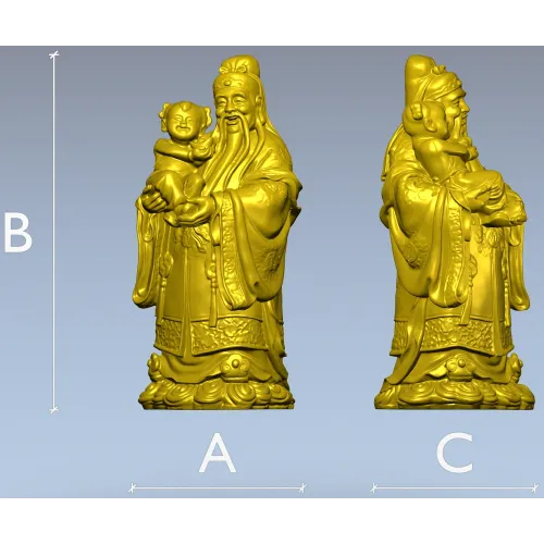 Будда с ребёнком - 3D модель в формате STL для ЧПУ