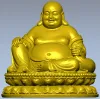 Радостный Будда на лотосе - 3D модель STL для ЧПУ