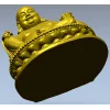 Радостный Будда на лотосе - 3D модель STL для ЧПУ