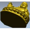 Радостный Будда на лотосе - 3D модель STL для ЧПУ