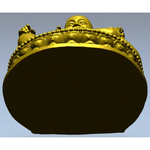 Радостный Будда на лотосе - 3D модель STL для ЧПУ