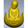 Младенец Будды в лотосе - STL 3D модель для ЧПУ