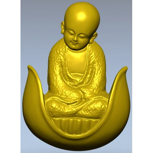 Младенец Будды в лотосе - STL 3D модель для ЧПУ
