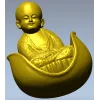 Младенец Будды в лотосе - STL 3D модель для ЧПУ
