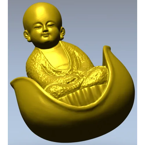 Младенец Будды в лотосе - STL 3D модель для ЧПУ