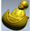Младенец Будды в лотосе - STL 3D модель для ЧПУ