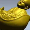 Младенец Будды в лотосе - STL 3D модель для ЧПУ
