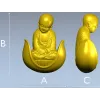 Младенец Будды в лотосе - STL 3D модель для ЧПУ