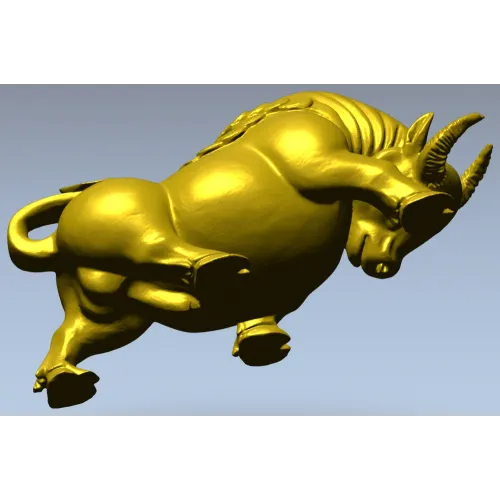 Гневный бык - 3D модель STL для ЧПУ, барельеф и статуэтка