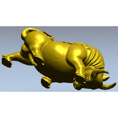 Гневный бык - 3D модель STL для ЧПУ, барельеф и статуэтка