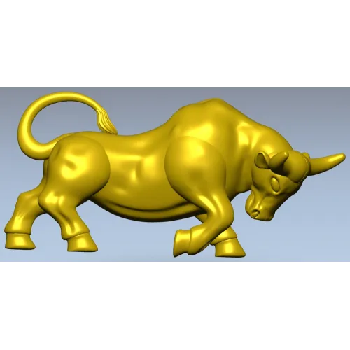 3D модель STL - Бык в прыжке для ЧПУ