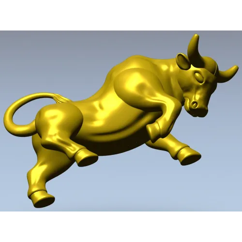 3D модель STL - Бык в прыжке для ЧПУ