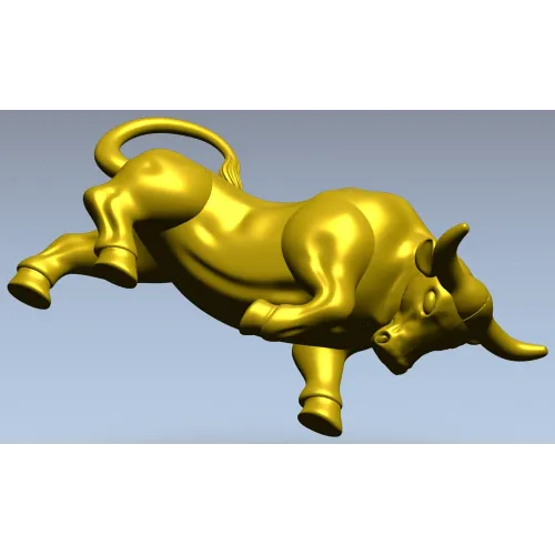 3D модель STL - Бык в прыжке для ЧПУ