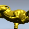 3D модель STL - Бык в прыжке для ЧПУ