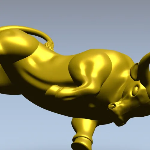 3D модель STL - Бык в прыжке для ЧПУ