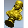Бюст девушки в платке - 3D модель STL для ЧПУ