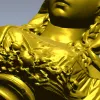 Бюст девушки в платке - 3D модель STL для ЧПУ
