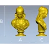 Бюст девушки в платке - 3D модель STL для ЧПУ