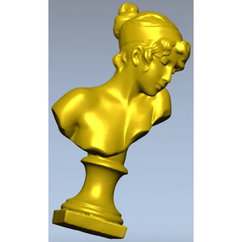 Бюст юной красавицы - 3D модель STL для ЧПУ