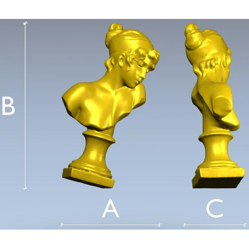 Бюст юной красавицы - 3D модель STL для ЧПУ