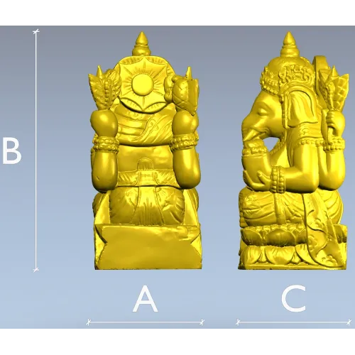 Ганеша на троне - 3D модель STL для ЧПУ