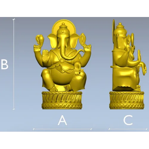 3D модель Ганеша в полном объёме - STL для ЧПУ