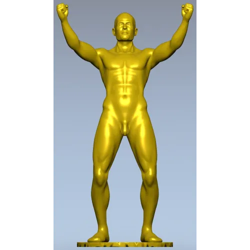 3D модель "Триумф" - статуя мужчины в формате STL для ЧПУ