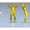 3D модель "Триумф" - статуя мужчины в формате STL для ЧПУ