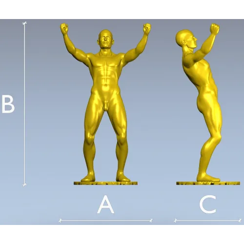 3D модель "Триумф" - статуя мужчины в формате STL для ЧПУ