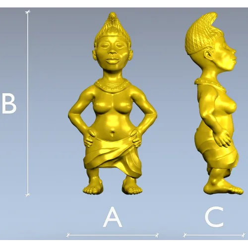 Индийская танцовщица - 3D модель STL для ЧПУ