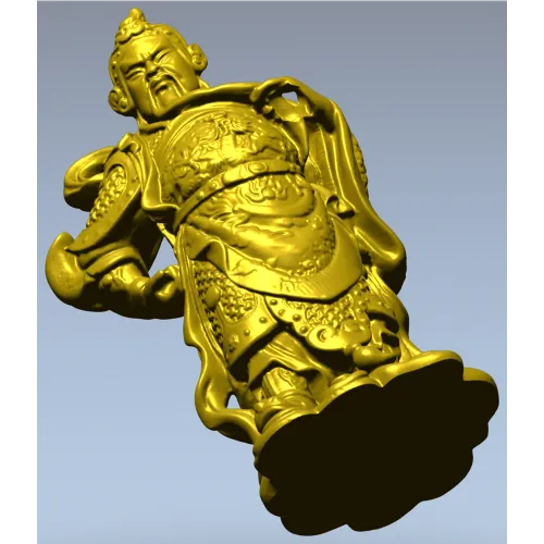 3D модель STL статуэтки восточного воина-охранителя для ЧПУ