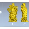 3D модель STL статуэтки восточного воина-охранителя для ЧПУ