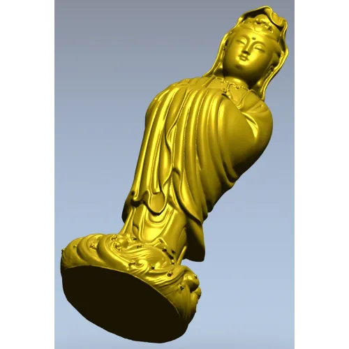 Гуаньинь - 3D модель STl для ЧПУ: статуэтка милосердия