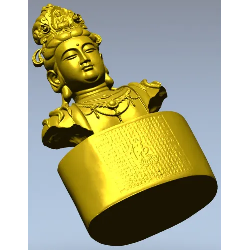Guanyin Bust 3D Model STL for CNC Milling