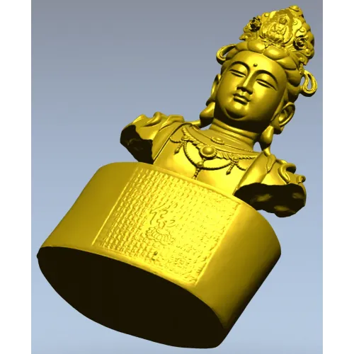 Guanyin Bust 3D Model STL for CNC Milling