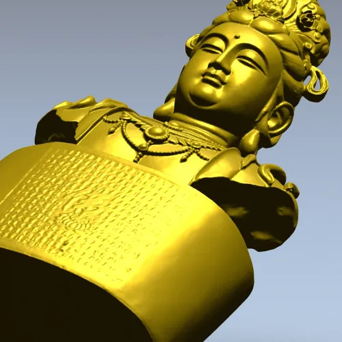 Guanyin Bust 3D Model STL for CNC Milling