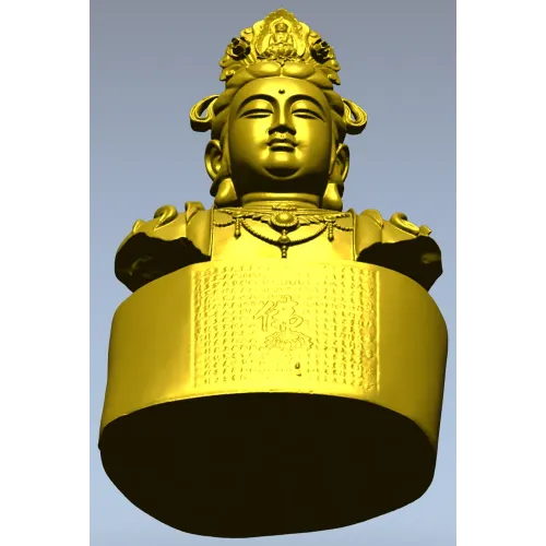 Guanyin Bust 3D Model STL for CNC Milling