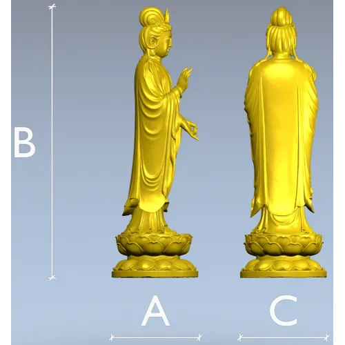 3D модель Гуаньинь (stl) - бодхисаттва сострадания для ЧПУ