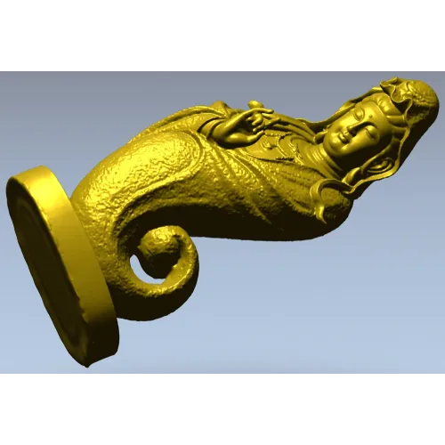 3D модель Гуаньинь для ЧПУ в формате STL - рельефная накладка
