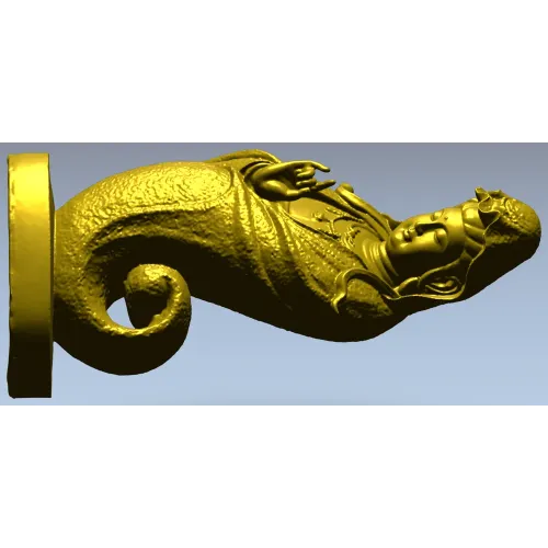 3D модель Гуаньинь для ЧПУ в формате STL - рельефная накладка