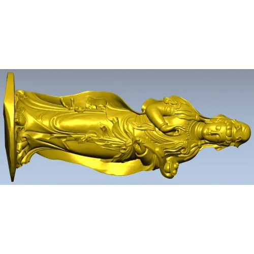 3D модель Гуаньинь в формате STL для ЧПУ - рельефная статуэтка