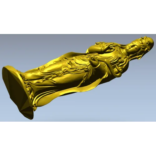 3D модель Гуаньинь в формате STL для ЧПУ - рельефная статуэтка
