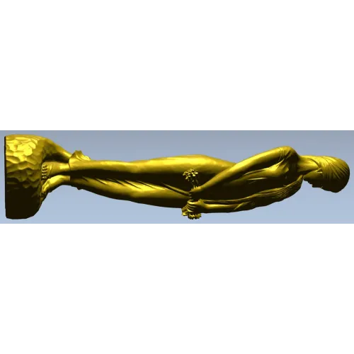 Фигурная ножка "Девушка с букетом" - STL для ЧПУ