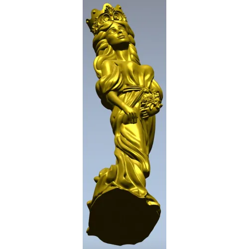 Флора в короне - 3D модель stl для ЧПУ