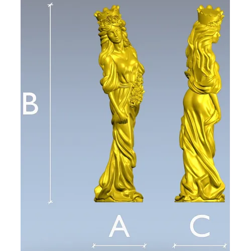 Флора в короне - 3D модель stl для ЧПУ