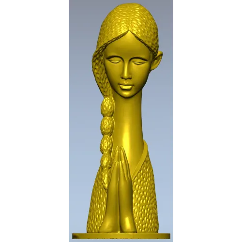STL модель "Молящаяся девушка" - 3D модель stl для ЧПУ, скачать