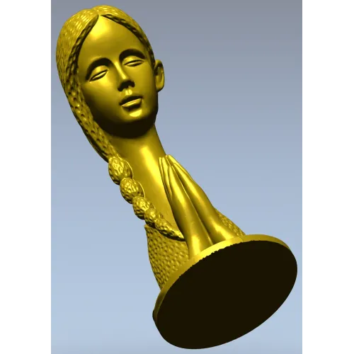 STL модель "Молящаяся девушка" - 3D модель stl для ЧПУ, скачать