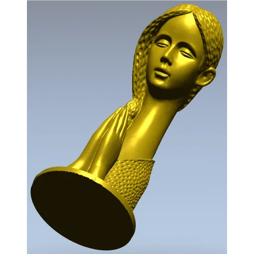 STL модель "Молящаяся девушка" - 3D модель stl для ЧПУ, скачать