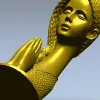 STL модель "Молящаяся девушка" - 3D модель stl для ЧПУ, скачать